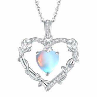 FANCIME Heart Rose Flower Necklace Review: A Stunning 925 Sterling Silver Birthstone Pendant for Women